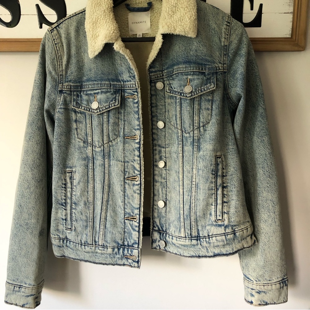 Denim Acid Wash Jacket. Size S